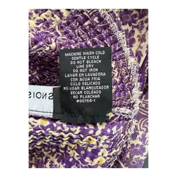 ✨ EUC IMPRESSIONS Purple & Tan Floral 2-Piece Matching Set | Women’s Sz XL - Picture 11 of 11